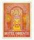 SPAIN &#9830; BARCELONA &#9830; HOTEL ORIENTE &#9830; ESPAÑA &#9830; VINTAGE LUGGAGE LABEL &#9830; 2 SCANS - Adesivi Di Alberghi