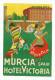 SPAIN &#9830; MURCIA &#9830; HOTEL VICTORIA &#9830; ESPAÑA &#9830; VINTAGE LUGGAGE LABEL &#9830; 2 SCANS - Hotel Labels