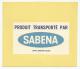 BELGIUM &#9830; SABENA &#9830; AVIATION  &#9830; BELGIQUE &#9830; VINTAGE LUGGAGE LABEL &#9830; 2 SCANS - Baggage Etiketten