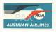 AUSTRIA &#9830; AUSTRIAN AIRLINES &#9830; ÖSTERREICH &#9830; VINTAGE LUGGAGE LABEL &#9830; 2 SCANS - Baggage Labels & Tags