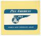 U. S. A.  &#9830; PAN AMERICAN AIRWAYS &#9830; AVIATION &#9830; VINTAGE LUGGAGE LABEL &#9830; 2 SCANS - Baggage Labels & Tags