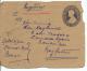 KGV1 Registered Letter 1 1/2 Annas Embossed  + Stamps Both Sides Shown Roughly Opened - Covers