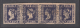 India  QV  1/a Lithograph  Realistic Forgery Strip Of  4 Stamps # 48671  Inde  Indien - Abarten Und Kuriositäten