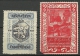 CZECHOSLOVAKIA 2 Old Vignetten Poster Stamps Advertising Cinderellas 1928 Kinder Children & V. Besed - Unused Stamps