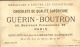 Chocolat Guérin Boutron, Jolie Chromo Lith. Vallet Minot, La Promenade Des Nouveaux-nés - Guerin Boutron