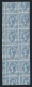 Italy 1863, Scott #23a, Sassone #12, Block Of 10, 15c Blue, Type I, Printed On Both Sides, From Printer´s Waste - Mint/hinged