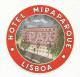 LISBOA &#9830; HOTEL MIRAPARQUE &#9830; PORTUGAL &#9830; VINTAGE LUGGAGE LABEL &#9830; 2 SCANS - Hotel Labels