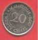 MAURITIUS - 1999 - COIN MONETA - 20 Centesimi RUPIA RUPEES - CONDIZIONI UNC - Mauritius