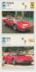 COLLECTOR CARDS:  4x SPORT AUTO'S - ITALIA : FERRARI 212 EXPORT, 512 BB, DINO & FERRARI F40 - Coches