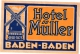 16 Hotel Labels Etiketten GERMANY Duitsland Deutsch Oldendorf  Baden Iserlohn Neckargemund Feldafing Aachen Offenbach - Etiketten Van Hotels