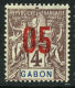 French:Gabon SG67a 1912 05c On 4c Fresh MLH - Autres & Non Classés