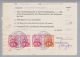 Heimat AG Lenzburg 1958-11-19 Tanzbewilligung 5 Fr.+ 3x10Fr. Fiscalmarke - Revenue Stamps