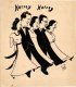 1938 Line Dance KUNST  F.V.M.  Initialen Kunstnaar HORSEY HORSEY Square Dansers  ? -  Strip  Tekening  Chinese Inkt - Lithographies