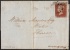 GB 1841-0014, QV 1d Red-Brown Imperf.A-J Letters SG8a (Spec BS13) Letter Sheet With Black MC Cancel (5 Scans) - Brieven En Documenten