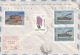 FLOWERS, ANTIDRUG CAMPAIGN, SHIPS, STAMP ON REGISTERED AIRMAIL COVER, 1990, ARGENTINA - Cartas & Documentos