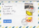 FRUITS, BANANAS, MANGO, STAMPS ON AIRMAIL COVER, 1998, BRASIL - Lettres & Documents