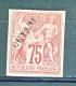 Guyana 1892, Francobolli Del 1877-78 (gruppo Allegorico), N. 14 C. 75 Carminio MH  Timbro Garanzia Cat. &euro; 180 - Neufs