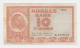 NORWAY 10 KRONER 1970 ""F"" P 31e  31 E - Norway