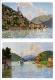 Lago Di Lugano,6 Cartes Postales Artistiques, Paolo Kutscha, Como, Caslano,Gandria,........ - Caslano