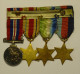 Grande-Bretagne Great Britain Lot Of 4 Medals + Miniatures : ATLANTIC STAR / AFRICA STAR / 1939 - 1945 STAR /  WAR MEDAL - Grande-Bretagne