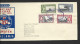 Jamaica 1955 Tercentenery Set 4 On Illustrated Locally Addressed FDC , Oval Violet Date Stamp - Jamaica (...-1961)