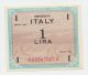 Italy 1 Lira 1943 AUNC+ CRISP Banknote P M10b AMC - Occupazione Alleata Seconda Guerra Mondiale