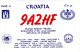 Amateur Radio QSL Card Croatia 9A2HF Zagreb - Radio Amateur