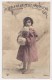New Year Vintage Original Postcard Girl Out In The Snow Cpa Ak (W3_1926) - Año Nuevo