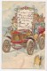 Angel &amp; Children In A Flowered Car Colorfull Vintage Original Postcard Cpa Ak (W3_1942) - Angeles