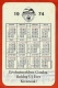 Petit Calendrier Publicitaire 1974 - Bar Restaurant - Graphisme PUB Publicité (Hongrie) - Klein Formaat: 1971-80