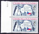 ** Tchécoslovaquie 1991 Mi 3086 (Yv 2886) Paire Avec Varieté - Position 16/1, MNH - Abarten Und Kuriositäten