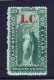 1864 Lower Canada QL2 Quebec Law Stamp ( 20c Green  ) Timbre Taxes Bas Canada Recto/verso - Steuermarken