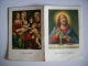 Calendarietto Santino "Gesù Istituisce L´Eucarestia-Sacra Famiglia-S.Teresa-Madonna -Santo Cuore" 1939 - Grand Format : 1921-40