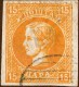 SERBIA, PRINCE MILAN 15 PARA,1869,PERF:12,USED,SEE SCAN - Serbia