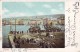 #0874 Croatia, Fiume, Litho Postcard Mailed 1903: The Port, Ships, Animated - Croatie