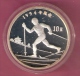 CHINA 10 YUAN 1992 AG PROOF OLYMPICS SKIER CROSS COUNTRY LILLEHAMMER 1994 - Andere - Azië