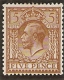 1924 George V 5pences Brun * Yvert 166 - Non Classés