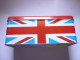 BOITE  EN METAL Fer Blanc DELACRE  ASTERIX - Idefix Sur Fond D'Union Jack - Art De La Table