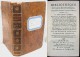 Bibliothèque Physico-Économique, Instructive & Amusante / 1785 / 3 Belles Planches Dépliantes - 1701-1800