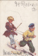 WAR PRIZONERS POSTCARD, CHILDREN PLAYING, CENSORED, 1917, AUSTRIA - WW1