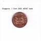 SINGAPORE    1  CENT  2000  (KM # 98) - Singapore