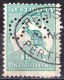 Australia 1913 Kangaroo 1 Shilling Blue- Green 1st Wmk Perf Small OS Used - Used Stamps