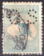 Australia 1913 Kangaroo 1 Shilling Blue- Green 1st Wmk Perf Small OS Used  - - Oblitérés