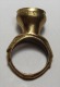 A NOMADIC / ISLAMIC BRONZE RING WITH DECORATION AND INTAGLIO GEM  Z29 - Rings