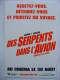 Film Des Serpents Dans L’avion Consignes De Sécurité - Affiches Sur Carte