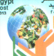 EGYPT / 2013 / UN / UNEP / WORLD ENVIRONMENT DAY / GLOBE / MAP / NUTRITION / FISH / VEGETABLES / FRUITS / MNH / VF - Neufs