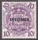 Australia 1948 Arms 10 Shillings Specimen MLH - Ongebruikt