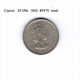 CYPRUS    25  MILS  1955  (KM # 35) - Cyprus