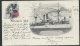 Spanish American War 1898, U.S. Battleship "Maine" Picture Postcard, With Scott #281 (5c Grant), Sent To Austria - Postal History