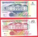 Surinam -  5 Gulden &amp; 10 Gulden - UNC - 1998 / Papier Monnaie - Billet - Suriname - Surinam